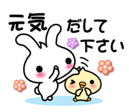 Pretty Rabbit "Usagi chan" message2 sticker #7462359