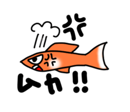 sticker of a cute guppy sticker #7462695