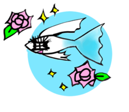 sticker of a cute guppy sticker #7462696