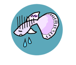 sticker of a cute guppy sticker #7462697