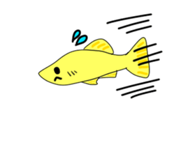 sticker of a cute guppy sticker #7462698