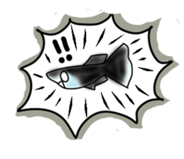 sticker of a cute guppy sticker #7462702
