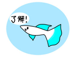 sticker of a cute guppy sticker #7462703