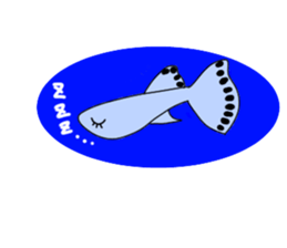 sticker of a cute guppy sticker #7462709