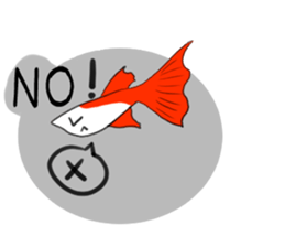 sticker of a cute guppy sticker #7462714