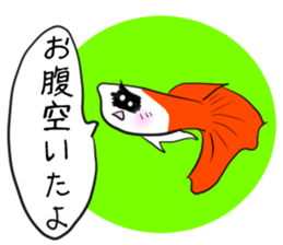 sticker of a cute guppy sticker #7462731