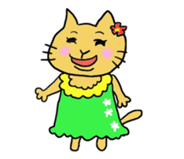 Kawaii Aloha Nekomaru Summer2 sticker #7462972