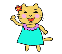 Kawaii Aloha Nekomaru Summer2 sticker #7462973
