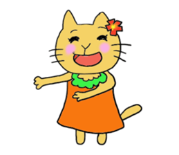 Kawaii Aloha Nekomaru Summer2 sticker #7462977