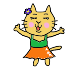 Kawaii Aloha Nekomaru Summer2 sticker #7462978
