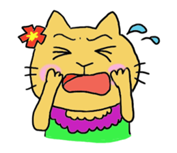 Kawaii Aloha Nekomaru Summer2 sticker #7462981