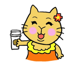 Kawaii Aloha Nekomaru Summer2 sticker #7462987