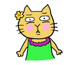 Kawaii Aloha Nekomaru Summer2 sticker #7462990