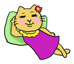 Kawaii Aloha Nekomaru Summer2 sticker #7463000