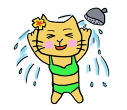 Kawaii Aloha Nekomaru Summer2 sticker #7463005