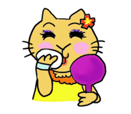 Kawaii Aloha Nekomaru Summer2 sticker #7463006