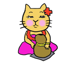 Kawaii Aloha Nekomaru Summer2 sticker #7463009