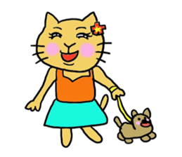 Kawaii Aloha Nekomaru Summer2 sticker #7463010