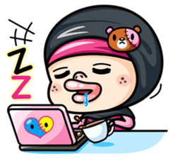 Som O Color full hijab girl sticker #7464552