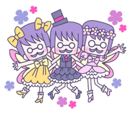 Triplets fairy uncles; Tim, Tom and Tam sticker #7465572