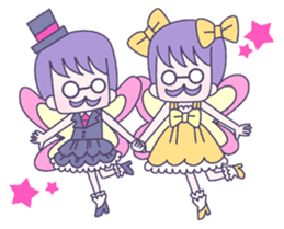 Triplets fairy uncles; Tim, Tom and Tam sticker #7465579