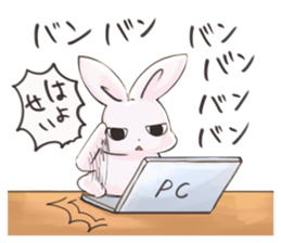 cold eyed rabbit sticker #7465690