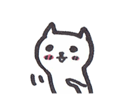 Mascot white cat sticker #7466176