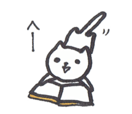 Mascot white cat sticker #7466206