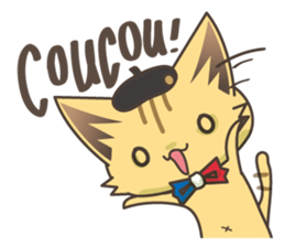 France talks/cat sticker #7466213