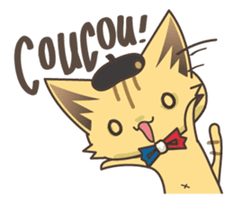France talks/cat sticker #7466213