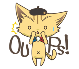 France talks/cat sticker #7466220