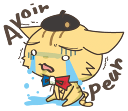France talks/cat sticker #7466223
