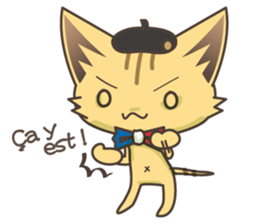 France talks/cat sticker #7466231