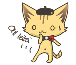 France talks/cat sticker #7466238