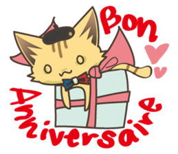 France talks/cat sticker #7466247