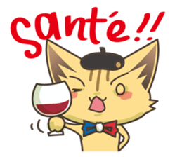 France talks/cat sticker #7466248
