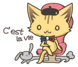 France talks/cat sticker #7466250