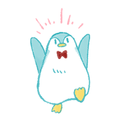 Graffiti-like penguin sticker