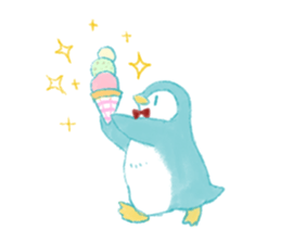 Graffiti-like penguin sticker sticker #7467356