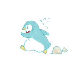 Graffiti-like penguin sticker sticker #7467365