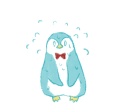 Graffiti-like penguin sticker sticker #7467366