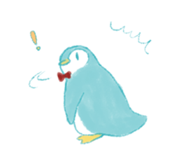 Graffiti-like penguin sticker sticker #7467367
