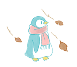 Graffiti-like penguin sticker sticker #7467369
