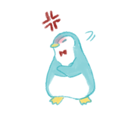 Graffiti-like penguin sticker sticker #7467374