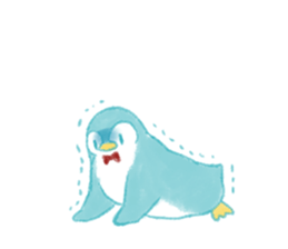Graffiti-like penguin sticker sticker #7467375