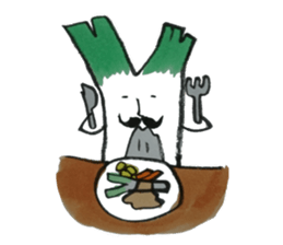 smooth leeks! sticker #7467564