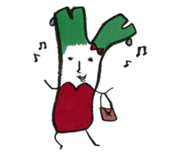 smooth leeks! sticker #7467569