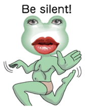 Frog of the big mouth 3 English version sticker #7467901