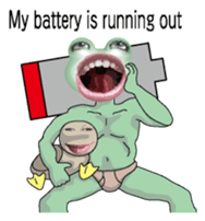 Frog of the big mouth 3 English version sticker #7467905