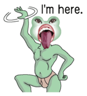 Frog of the big mouth 3 English version sticker #7467907